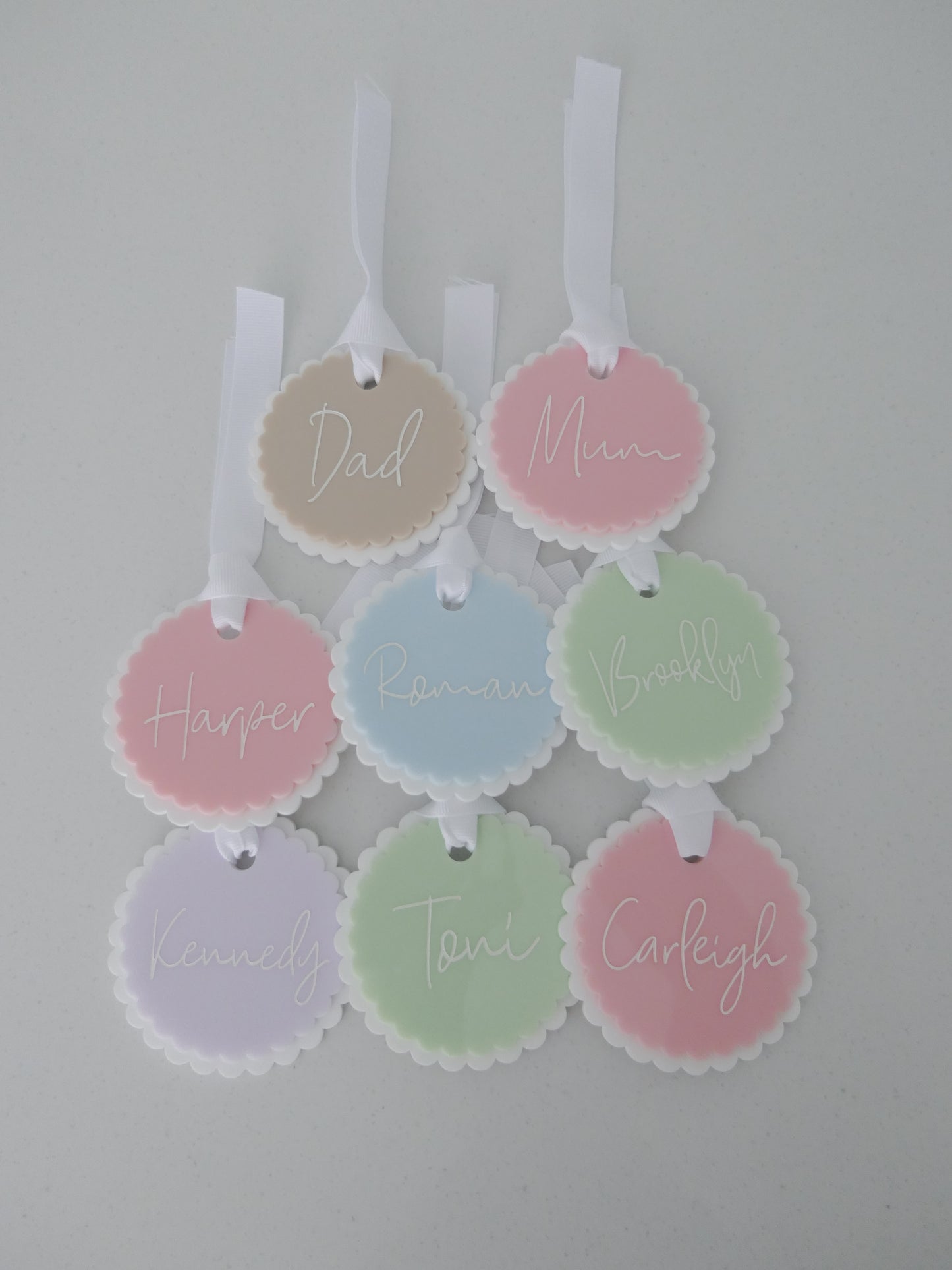Personalised Scallop Easter Basket Tag