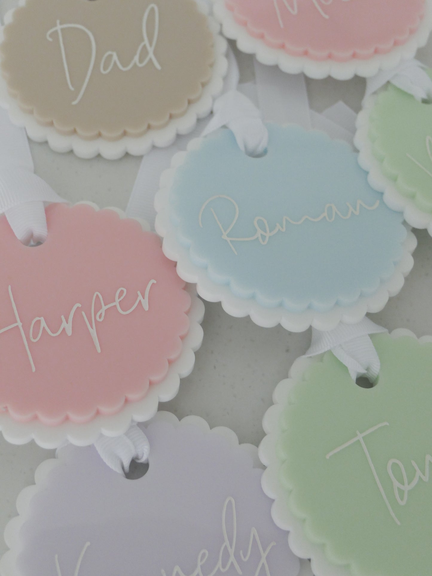 Personalised Scallop Easter Basket Tag